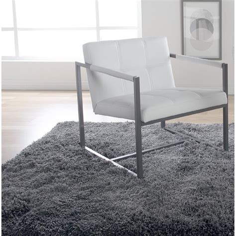 Wayfair White Faux Leather Accent Chair Aptdeco