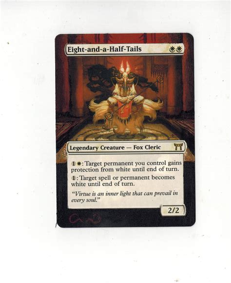 Eight And A Half Tails Altered Full Art Mtg Magic Commander Etsy