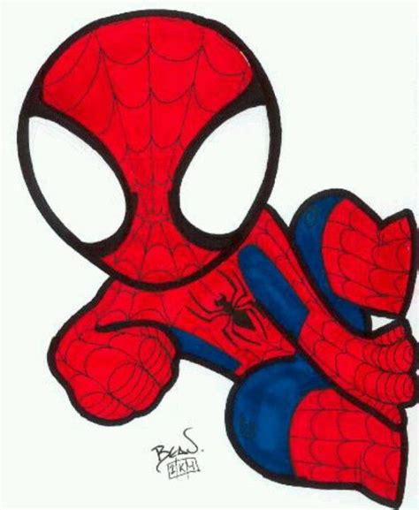 Spiderman Chibi Spiderman Spiderman Drawing Baby Marvel