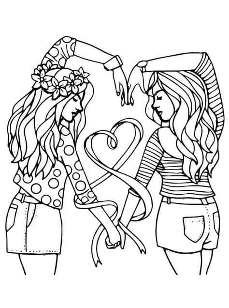 Best Friends Forever 1 Coloring Page Free Printable Coloring Pages