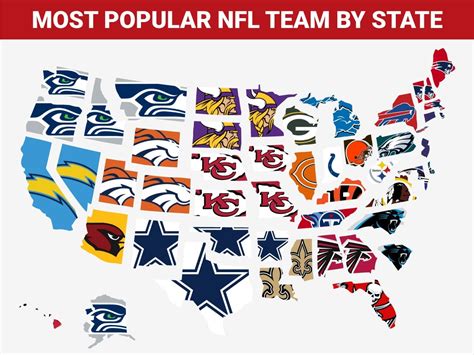 Map Shows The Most Popular Nfl Team In Every State 15 Minute News