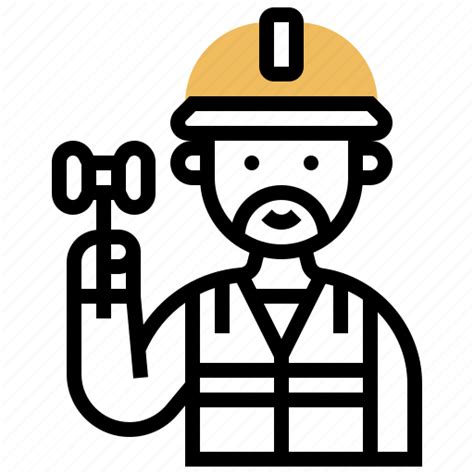 Constructor Engineer Labor Technician Worker Icon