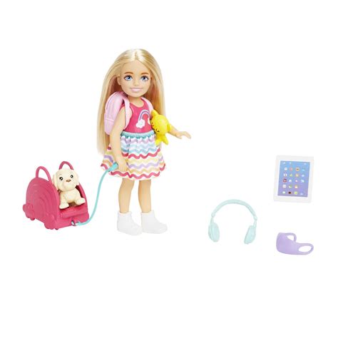 Barbie Chelsea Doll And Accessories Small Doll Travel Set With Puppy