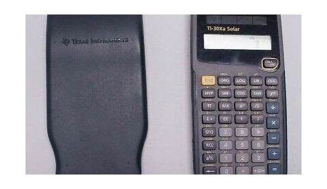 ti-30xa calculator manual pdf