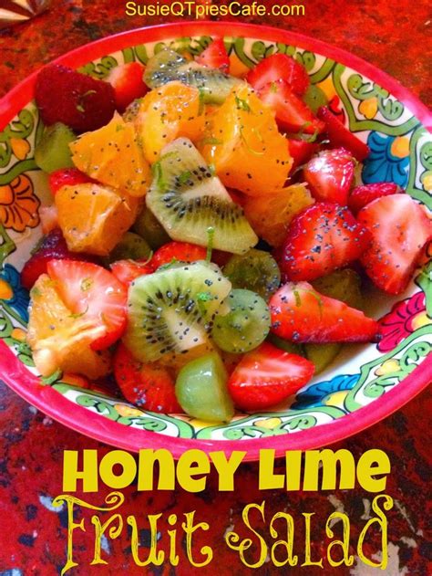 You could do a tropical fruit salad with a creamy sauce or a more formally composed salad with citrus and dates. Honey Lime Fruit Salad Recipe - perfect for Easter Brunch ...