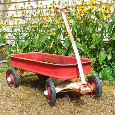 Vintage Little Rusty Red Wagon Etsy Red Wagon Little Red Wagon