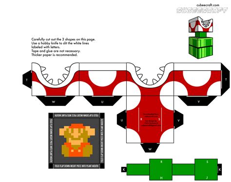 Mario Bros Collection Papercraft Mario Template Pack Diy