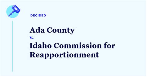 Court Cases - Idaho Legislative Redistricting Challenge (Ada County