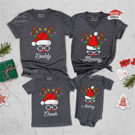 Camisas De Navidad Familiares A Juego Camisa De Reno Camisa Etsy España