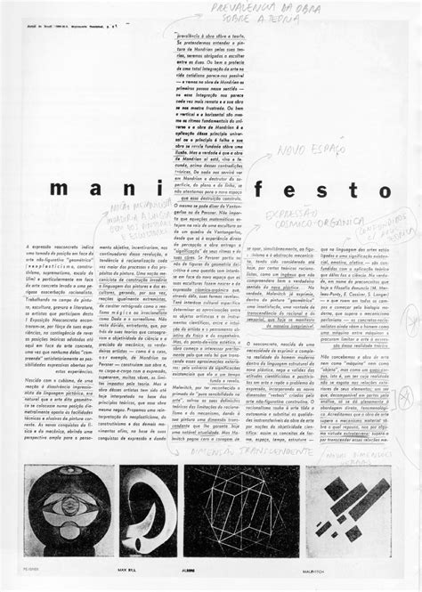 Manifesto Neoconcreto 1959 Arte Tridimencional