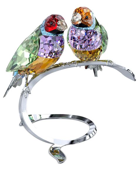 Swarovski Collectible Figurine, Crystal Paradise Gouldian Finches