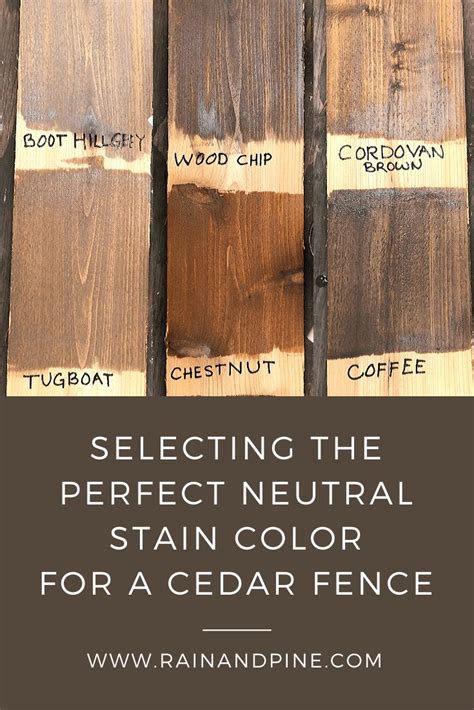 Cedar Stain Color Chart