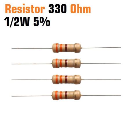 Jual Resistor 330 Ohm 330r 12w Carbon Film 12 Watt 05w 05 W