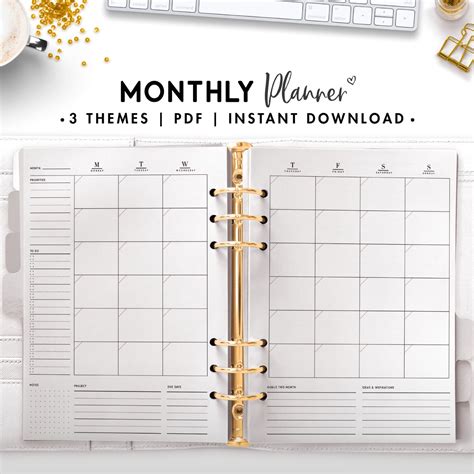 Monthly Planner - World of Printables