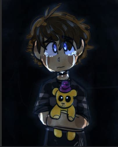 Michael Afton Crying Child Fnaf Fanart Canvas Cheese