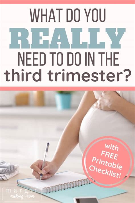 Most Important Things On The Third Trimester Checklist Margin Making Mom®