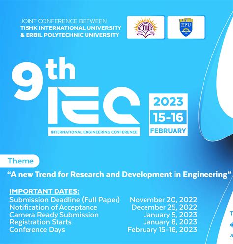 9th International Engineering Conference Iec Engineering Faculty