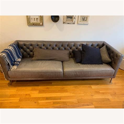 Cb2 Seville Tufted Leather Couch Aptdeco