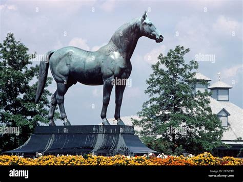 Man O War Racehorse Statue In Kentucky Horse Park Lexington Kentucky