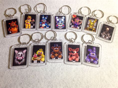 12 Fnaf Five Nights At Freddys Party Favor Keychains By