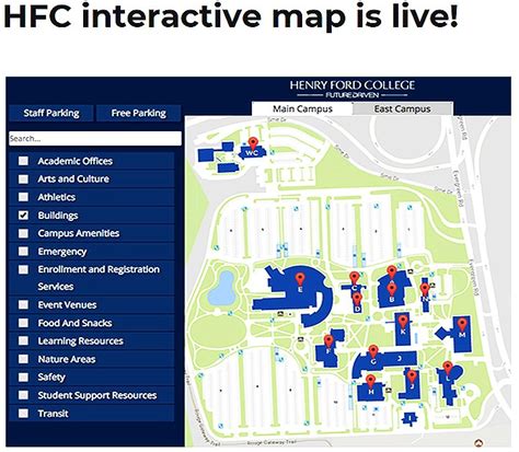 Henry Ford Community College Campus Map Cherry Hill Map