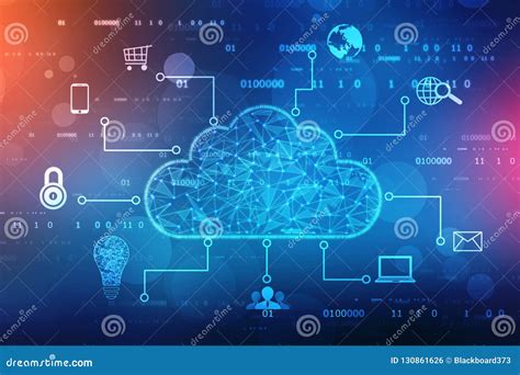 Cloud Computing Technology Internet Concept Stock Illustration