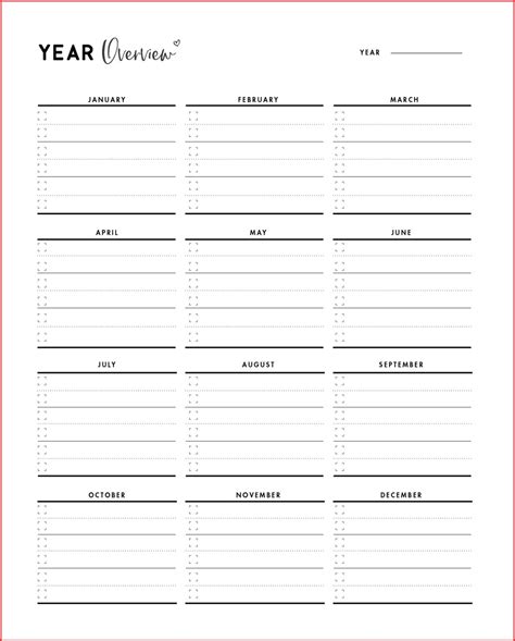 Free 2022 Printable Yearly Planner Template Pdf