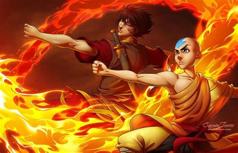 Fire And Ice 🧊 Artofcarmen On Deviantart Aang And Zuko Korra And
