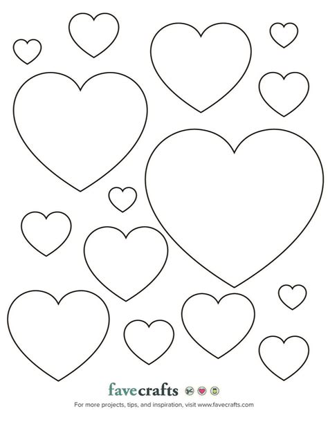 Printable Hearts To Color Pdf Download Heart Shapes Template Heart