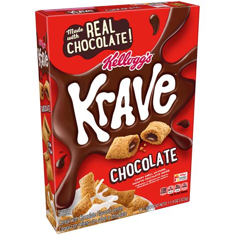 Kellogg’s Krave Breakfast Cereal Chocolate Good Source Of Fiber 11 4 Oz Box La Comprita