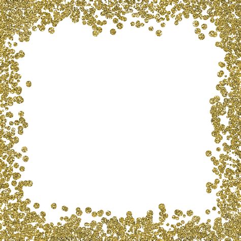 Frame Clipart Gold Glitter Frame Gold Glitter Transparent