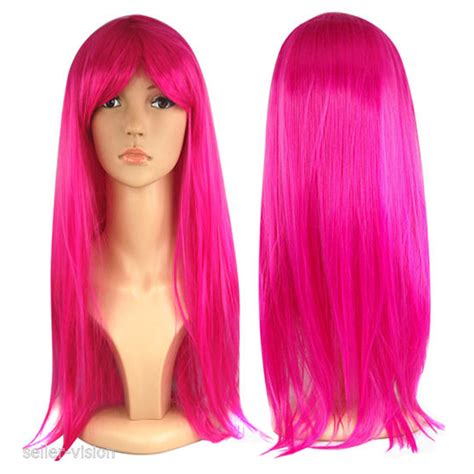 Womens Ladies Long 19 Straight Wig Fancy Dress Cosplay Wigs Pop Party Costume