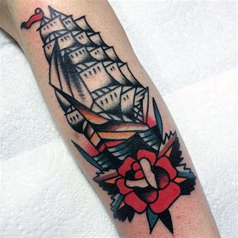 60 Traditional Ship Tattoo Designs For Men 2024 Guide