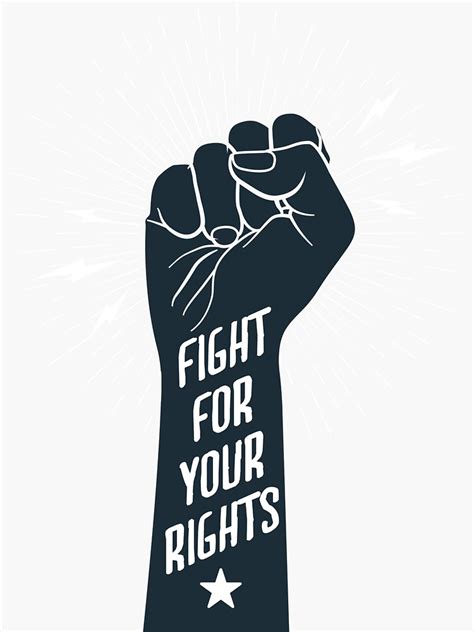 Fight For Your Rights Sticker By Equinoxdesign Redbubble