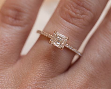 1 Carat Emerald Cut Diamond Ring Engagement Rings