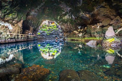 Beautiful Cave In Jameos Del Agua Lanzarote Canary Islands Spain