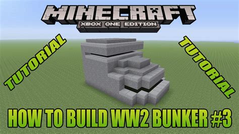Minecraft Xbox Edition Tutorial How To Build Ww2 Bunker 3 Youtube
