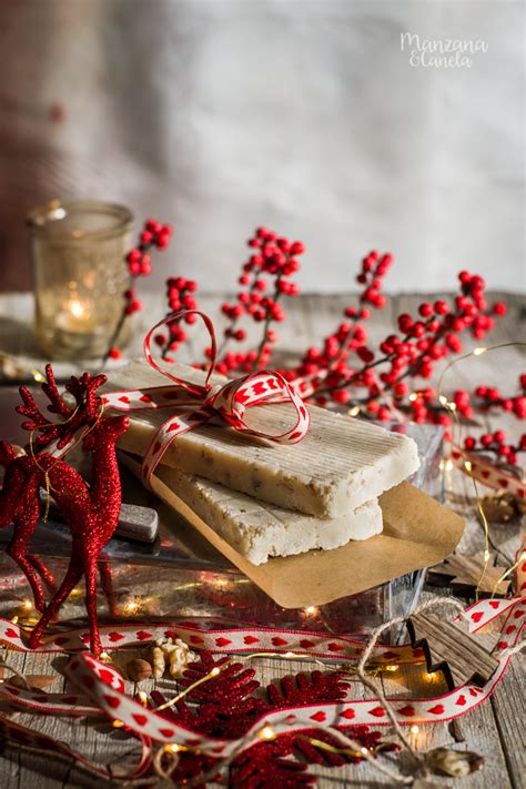 Manzana Canela Turrón de nata y nueces casero Receta de Navidad