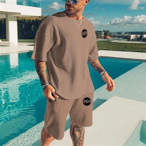 summer solid color sets tracksuit men s oversized clothes retro beach style 3d printed t shirts