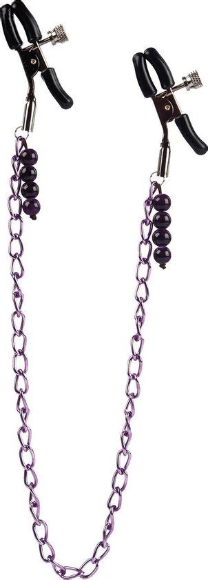 Calexotics Purple Chain Nipple Clamps Bondage Sm Nipple Clamps Paars