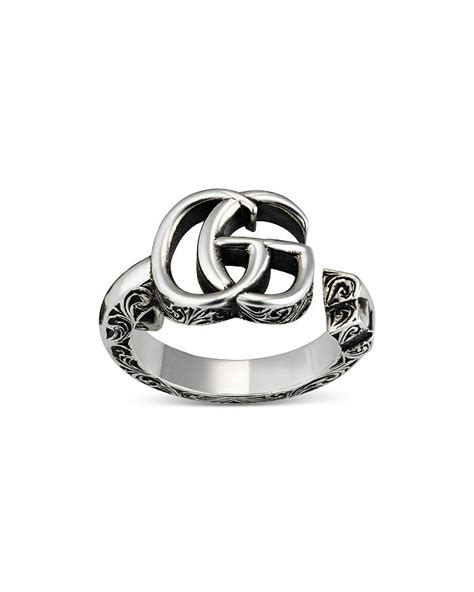 Gucci Sterling Silver Gg Marmont Open Ring Bloomingdales