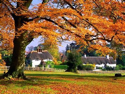 Countryside English Desktop Town Wallpapers Autumn England