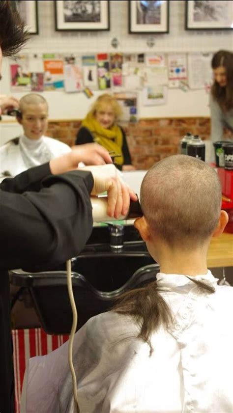 Pin On Girl In Barber Chair