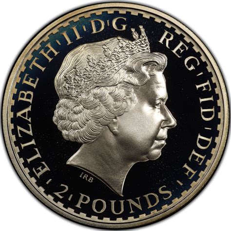 Coin United Kingdom 2 Pounds Elizabeth Ii Britannia Oz Silver 2003
