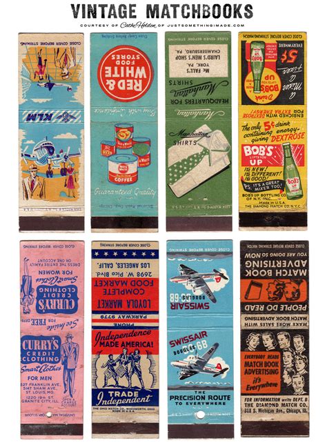 Vintage Matchbook Covers Free Digital Downloads Cathe Holden