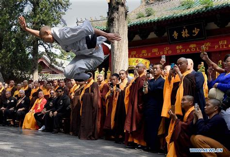 American Kungfu Enthusiasts Perform Martial Arts With Local Monks At