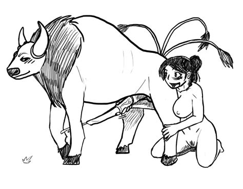 Rule 34 Black And White Blush Bovine Breasts Bull Cum Drawing