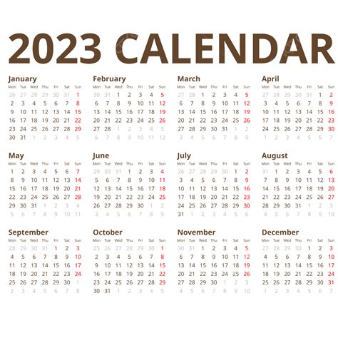 Simple Minimalist 2023 Calendar 2023 Calendar 2023 Calendar New