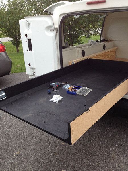 This is a diy truck drawer box with slide out tray for less than $200 with free plans. Home Built Truck Bed Slide - The Garage Journal Board ...