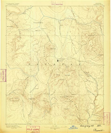 Historical Usgs Topographic Map Of The Prescott Arizona Area Us